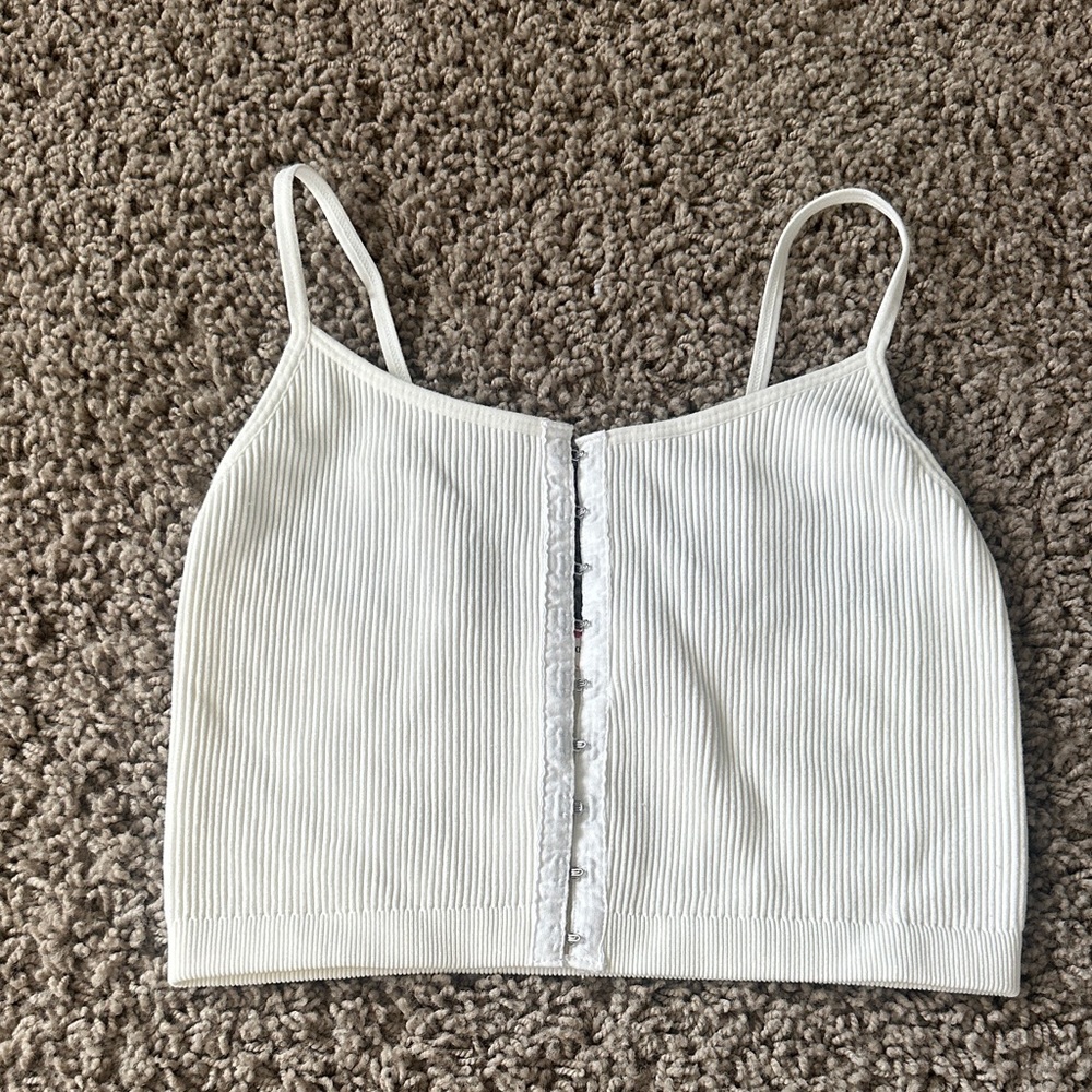 Altar'd State White Ribbed Camisole